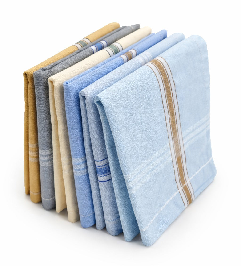 Snow Premium Blended Cotton Handkerchiefs (Pack of 6)