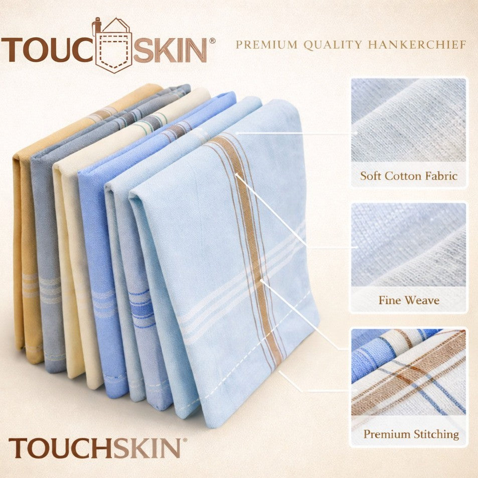 Snow Premium Blended Cotton Handkerchiefs (Pack of 6)