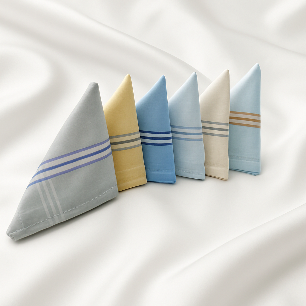 Snow Premium Blended Cotton Handkerchiefs (Pack of 6)