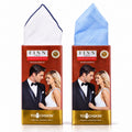 Finn Premium 100% Combed Cotton Handkerchiefs (Blue+White)