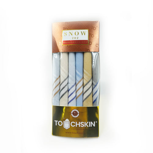 Snow Premium Blended Cotton Handkerchiefs (Pack of 6)