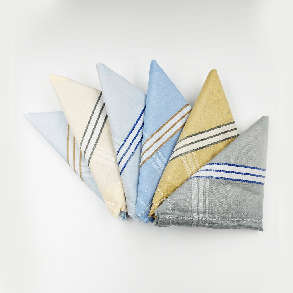 Snow Premium Blended Cotton Handkerchiefs (Pack of 6)