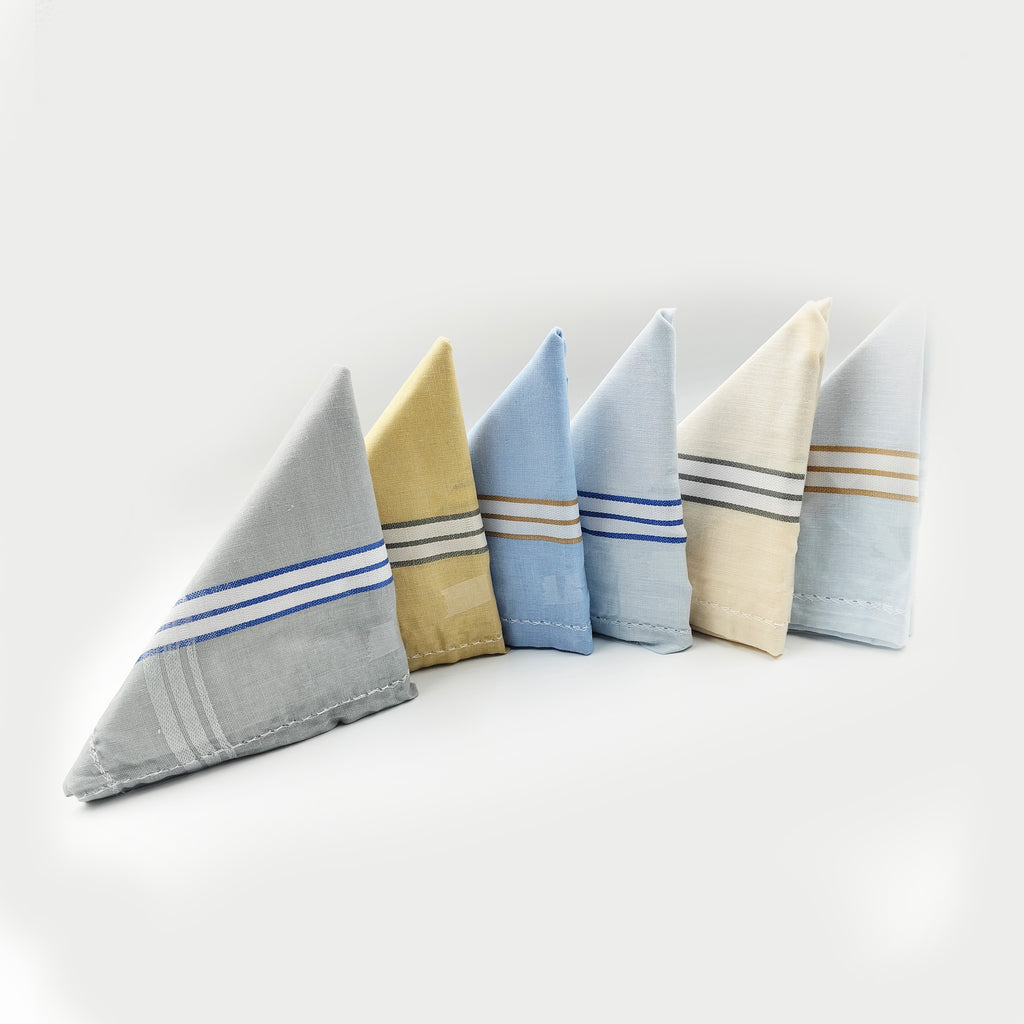 Snow Premium Blended Cotton Handkerchiefs (Pack of 6)