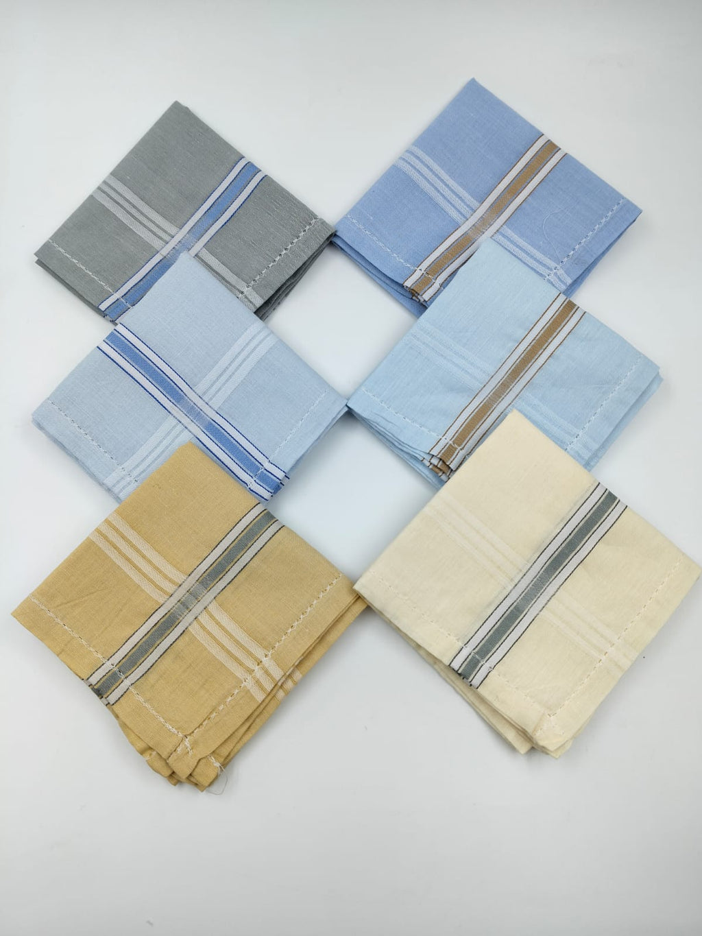 Snow Premium Blended Cotton Handkerchiefs (Pack of 6)