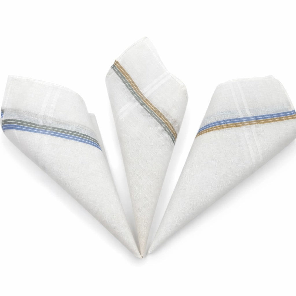Holt Premium Blended Cotton Handkerchiefs (Pack of 3)